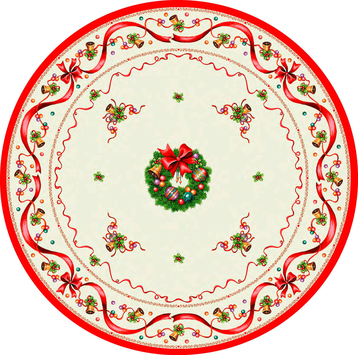 Χριστουγεννιάτικο Τραπεζομάντηλο Ροτόντα Δ1.86 Vassiliadis Sun 010