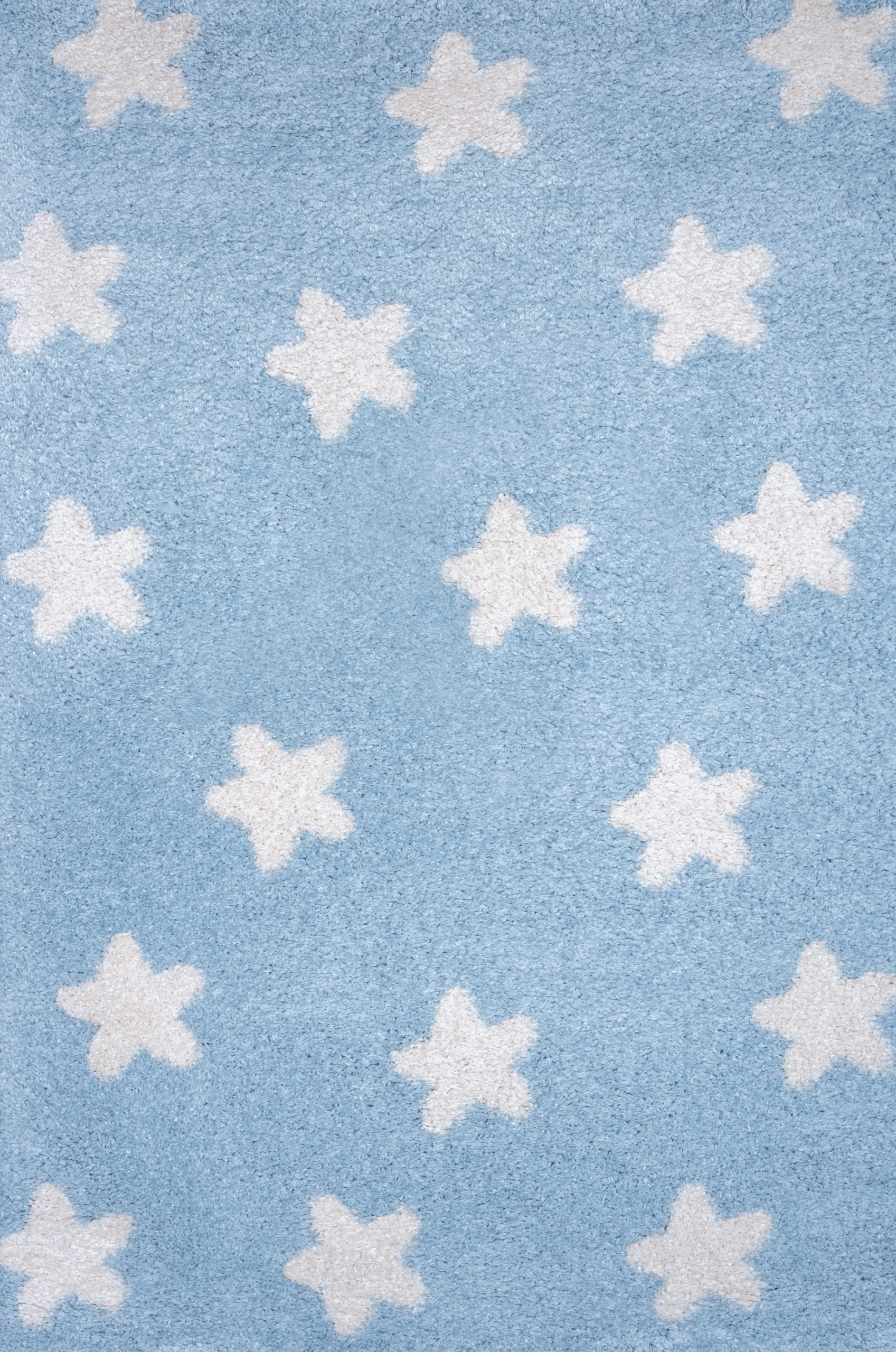 Shaggy παιδικό χαλί Cocoon 8391/30 γαλάζιο με αστεράκια - 1,40x2,00 Colore Colori